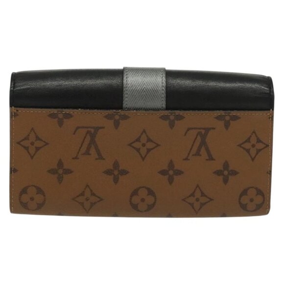 LOUIS VUITTON Monogram Reverse Portefeuille Sarah Long Wallet M64488 Auth 140380 - Picture 2 of 16